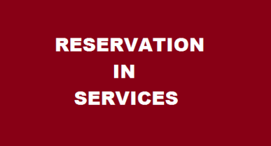 Reservation in Services