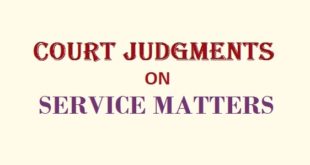 Court Judgments on Service Matters