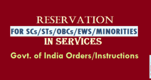 Reservation for SCs,STs,OBCs,EWS, Minorities