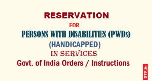 Reservation for PwDs